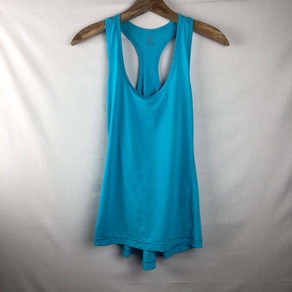 ZELLA Blue Racer Back Athletic Tank Top Sz LARGE - Picture 1 of 7